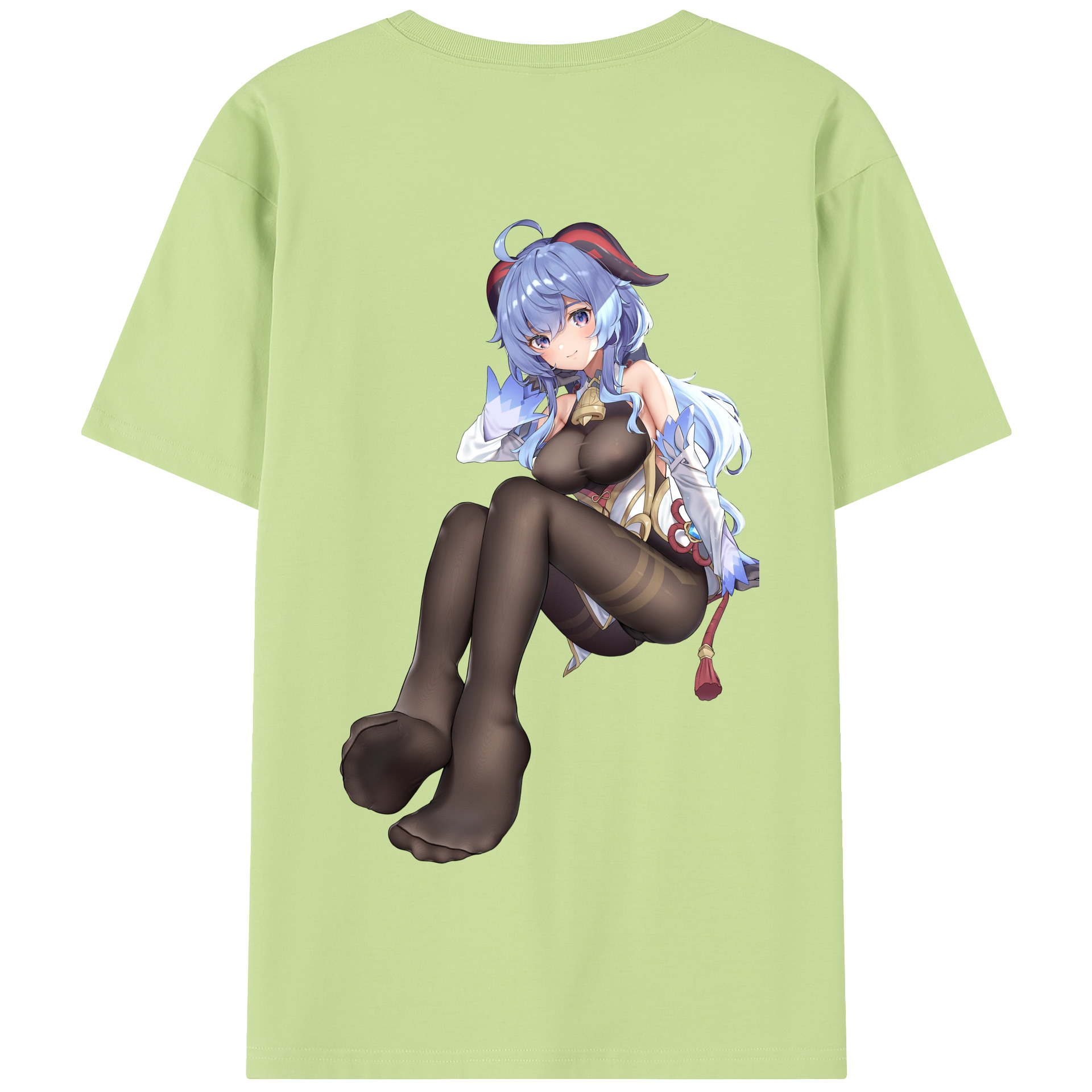 げんし神 甘雨 かんう genshin Ganyu 綿100％半袖Tシャツ（背面プリント）